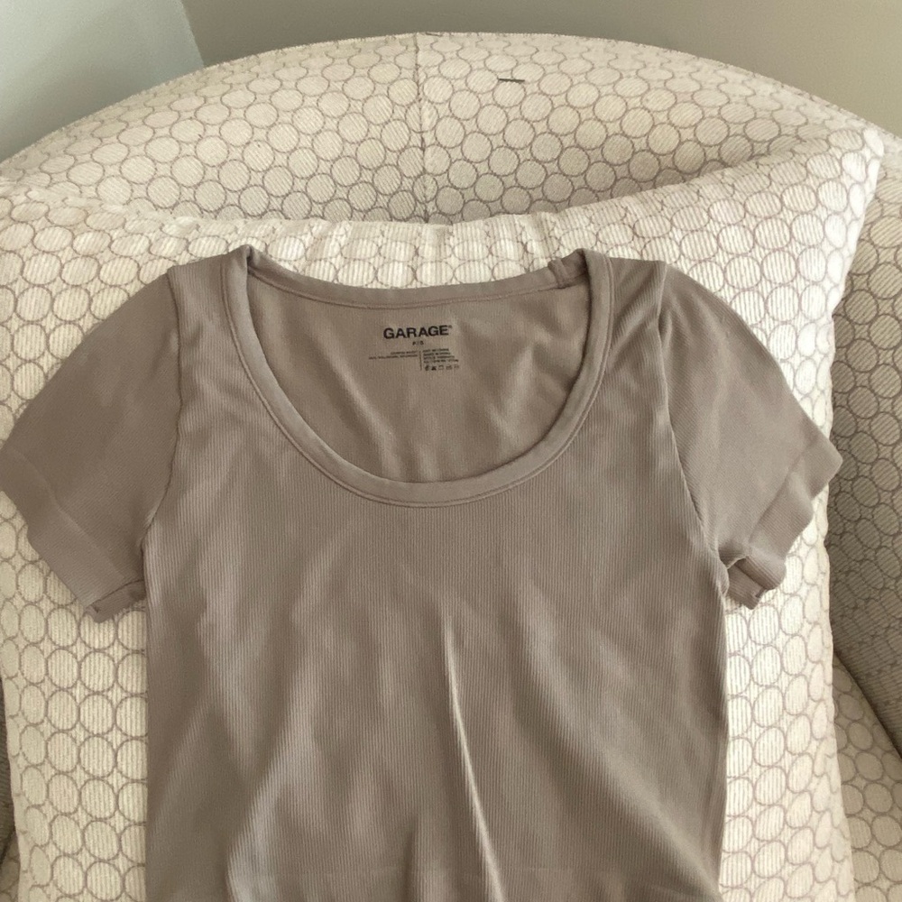 Garage Women's Beige Short Sleeve Top
